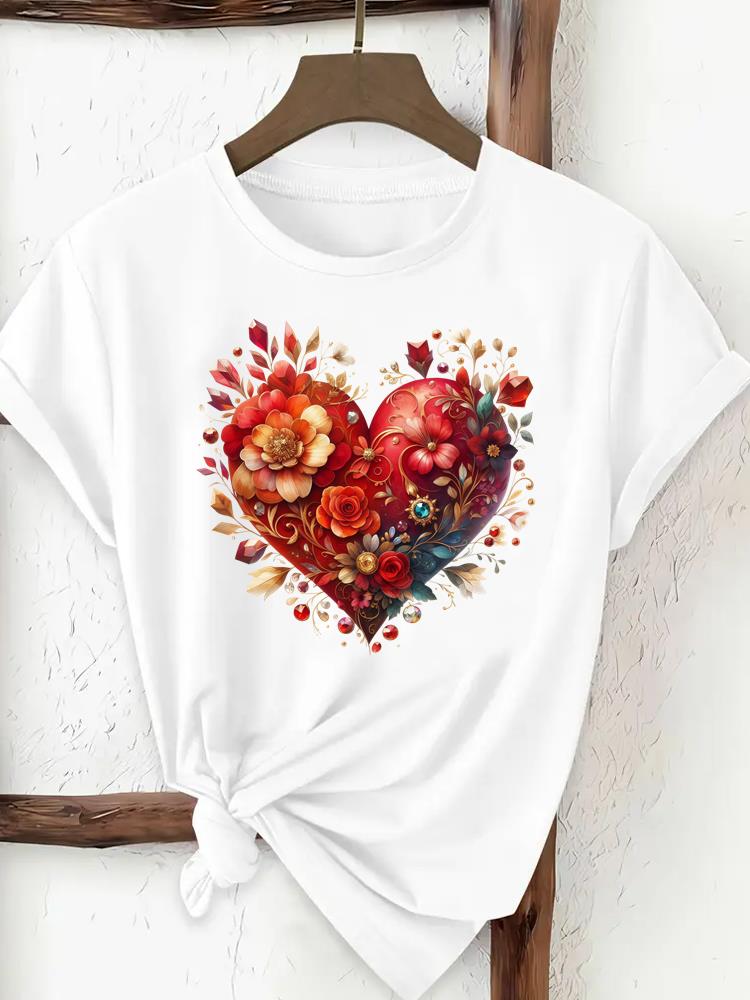 (Азиатский размер) цветочный стиль милый Женская одежда Футболка Женская с принтом Футболка Топ Мода Женская с коротким рукавом Графические футболки S
(Азиатский размер) цветочный стиль милый Женская одежда Футболка Женская с принтом Футболка Топ Мода Женская с коротким рукавом Графические футболки S