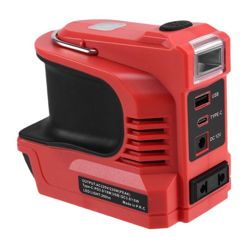 A84E-Inverter Converter 220W Power Inverter For 18V Li- Battery With LED Light Inverter Power Station
A84E-Inverter Converter 220W Power Inverter For 18V Li- Battery With LED Light Inverter Power Station