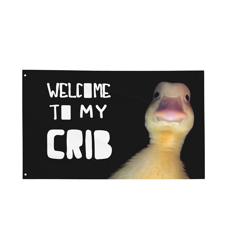 Interesting Flags Welcome To My Crib Duck Tapestry Flags Festive Home Parties Wall Coverings Dormitory Home Decor 74x94cm(29x37in)
Interesting Flags Welcome To My Crib Duck Tapestry Flags Festive Home Parties Wall Coverings Dormitory Home Decor 74x94cm(29x37in)