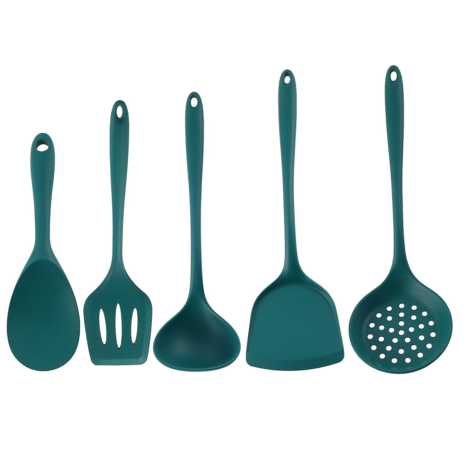 Набор кухонных принадлежностей из термостойкого силикона с антипригарным покрытием: Лопатка, ложка, дуршлаг - 5 шт.
Набор кухонных принадлежностей из термостойкого силикона с антипригарным покрытием: Лопатка, ложка, дуршлаг - 5 шт.