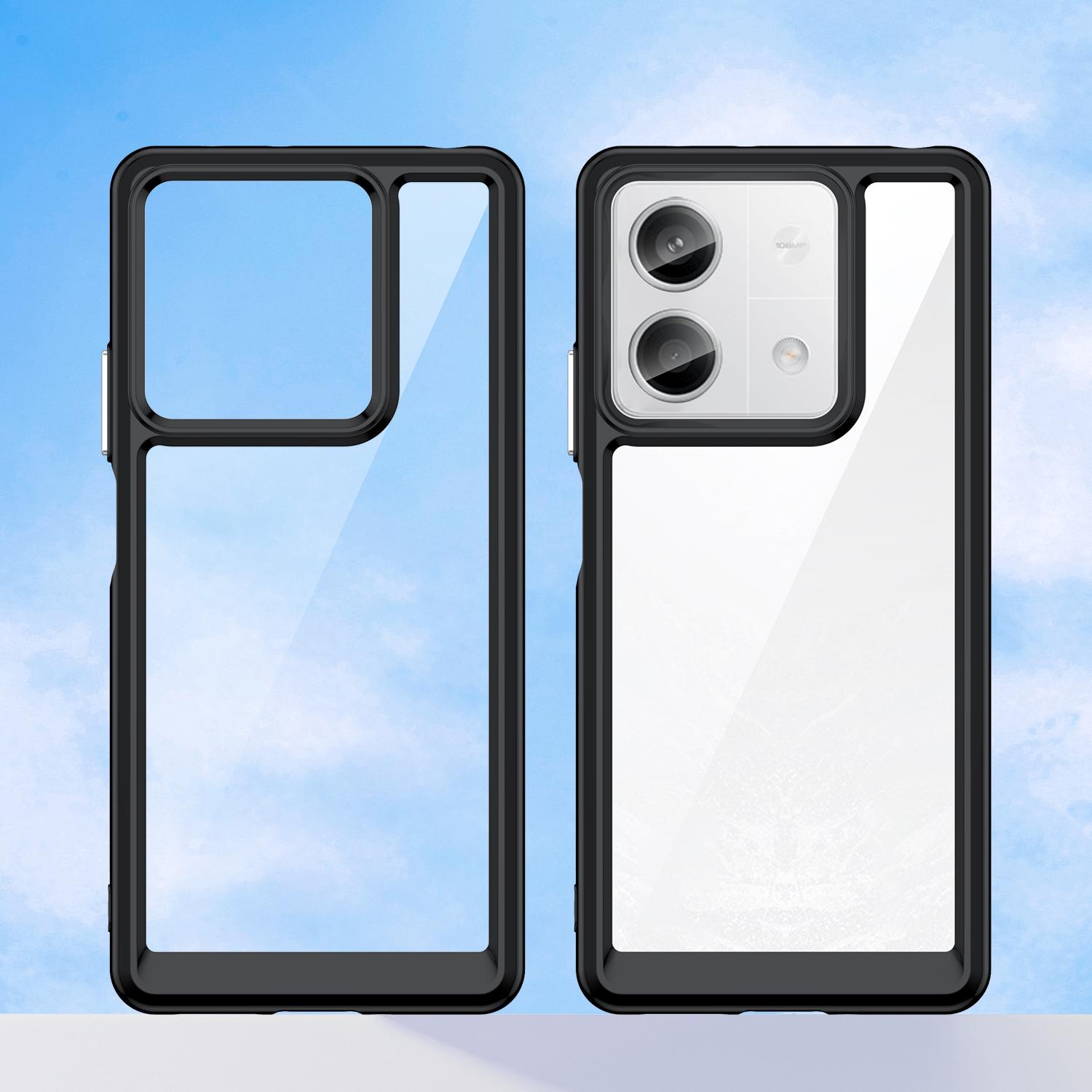 For Xiaomi Redmi Note 13 5G Phone Case Colorful TPU Frame+Acrylic Clear Back Transparent
For Xiaomi Redmi Note 13 5G Phone Case Colorful TPU Frame+Acrylic Clear Back Transparent