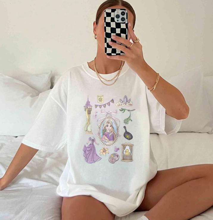 Long Hair Princess Tshirt Summer New Fashionable Cute Women Plus Size Retro Family Travel Short Sleeve Tshirt Cotton S
Long Hair Princess Tshirt Summer New Fashionable Cute Women Plus Size Retro Family Travel Short Sleeve Tshirt Cotton S