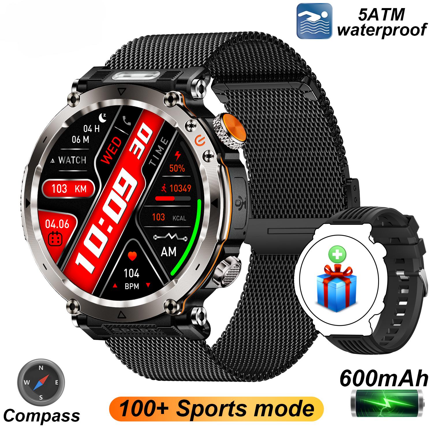 2025 Новий 5ATM Зовнішній Смарт-годинник для Чоловіків 600mAh Світлодіодний Ліхтарик Смарт-годинник Компас Bluetooth Дзвінок Пульс IP 68 Спортивний Смарт-годинник Black-Mesh
2025 Новий 5ATM Зовнішній Смарт-годинник для Чоловіків 600mAh Світлодіодний Ліхтарик Смарт-годинник Компас Bluetooth Дзвінок Пульс IP 68 Спортивний Смарт-годинник Black-Mesh