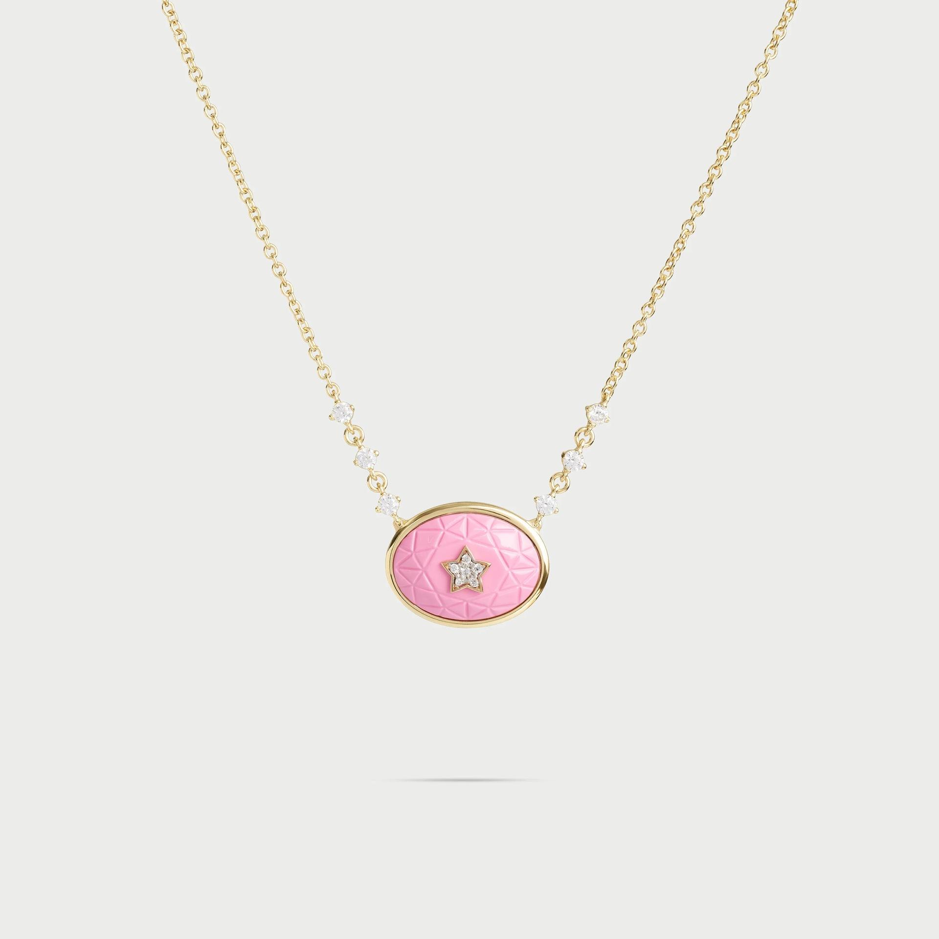 Personalized Zirconium-Inlaid Love Oval Rhombus Pendant Necklace Copper Electroplating Color-Preserving Thin Chain Embellishment Female
Personalized Zirconium-Inlaid Love Oval Rhombus Pendant Necklace Copper Electroplating Color-Preserving Thin Chain Embellishment Female