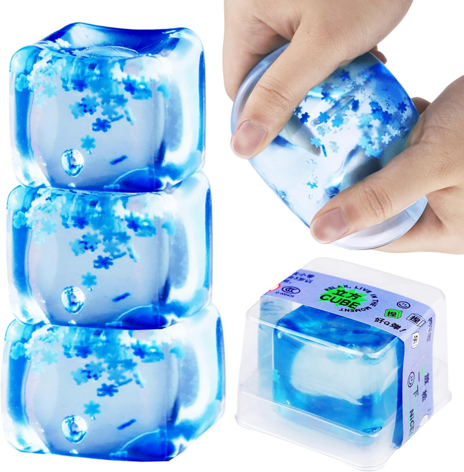 3PCS Squishy Ice Cube Stress Balls Stress Balls for Kids and Adults Anxiety Relief, Funny Stress Calming Toys
3PCS Squishy Ice Cube Stress Balls Stress Balls for Kids and Adults Anxiety Relief, Funny Stress Calming Toys