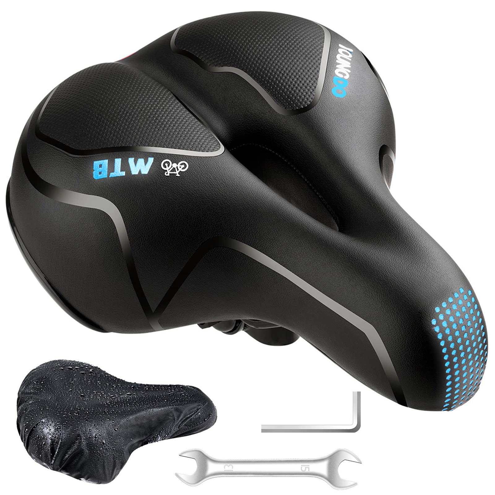 YOUNGDO Bicycle Saddle Extra Memory Shock Cover Included Cushion, Thick, Foam, Absorption, Comfortable, Dustproof/Waterproof синий
YOUNGDO Bicycle Saddle Extra Memory Shock Cover Included Cushion, Thick, Foam, Absorption, Comfortable, Dustproof/Waterproof синий