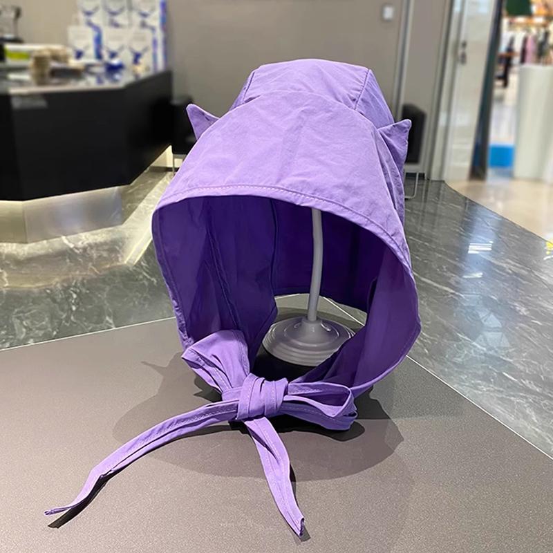 Little Devil Horn Summer Headscarf Sunshade Hat For Women Quick-drying Thin Strap Cap Solid Color Y2k Girl Outdoor Visor Bonnet фіолетовий
Little Devil Horn Summer Headscarf Sunshade Hat For Women Quick-drying Thin Strap Cap Solid Color Y2k Girl Outdoor Visor Bonnet фіолетовий