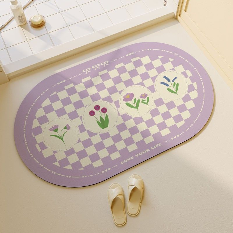 Small Fresh Diatom Mud Household Floor Mat, Toilet Door Absorbent Mat, Toilet Quick-Drying Floor Mat, Bathroom Non-Slip Floor Mat 50*80cm
Small Fresh Diatom Mud Household Floor Mat, Toilet Door Absorbent Mat, Toilet Quick-Drying Floor Mat, Bathroom Non-Slip Floor Mat 50*80cm
