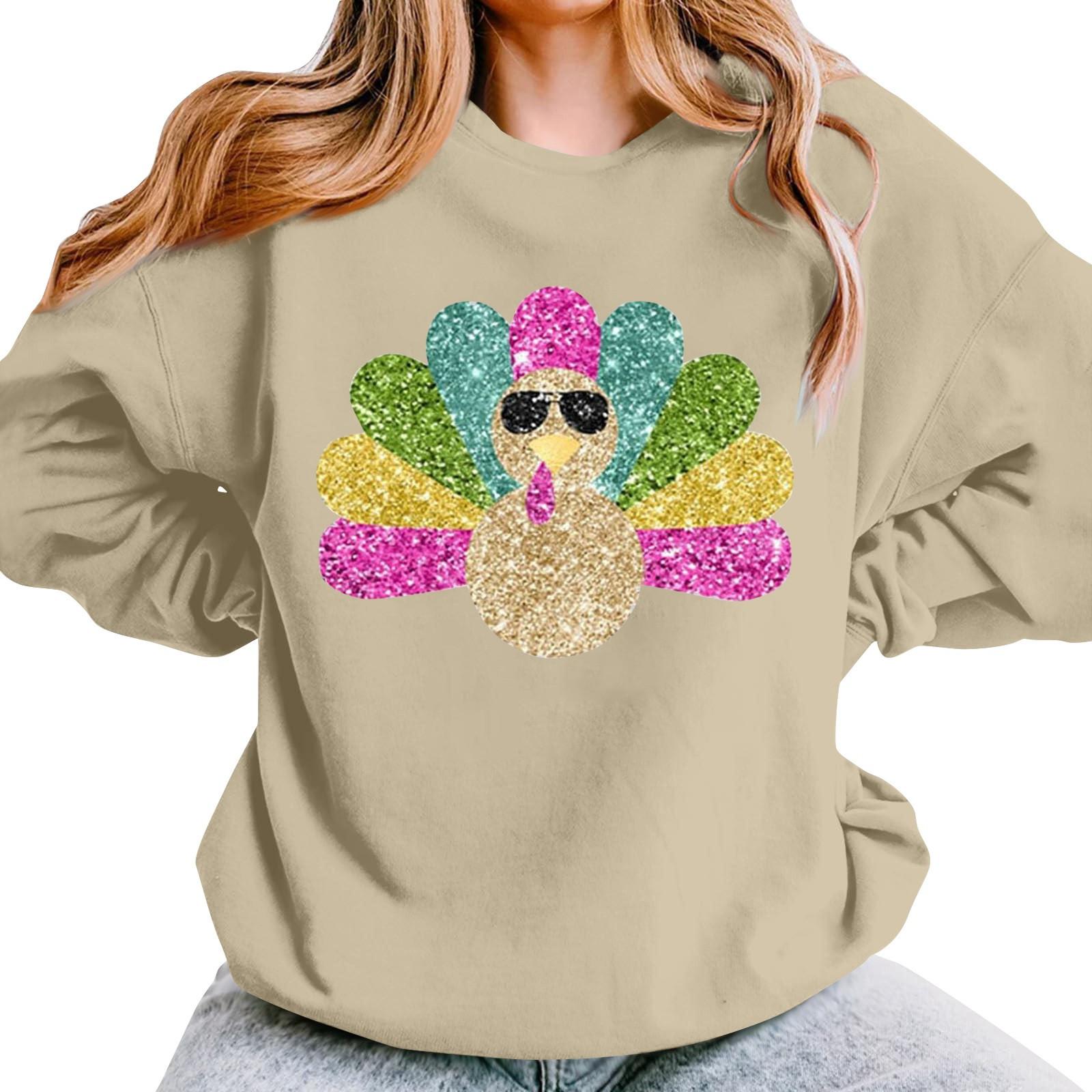 Женская повседневная мода День благодарения с принтом длинный рукав O-образный вырез пуловер толстовки M хаки
Женская повседневная мода День благодарения с принтом длинный рукав O-образный вырез пуловер толстовки M хаки