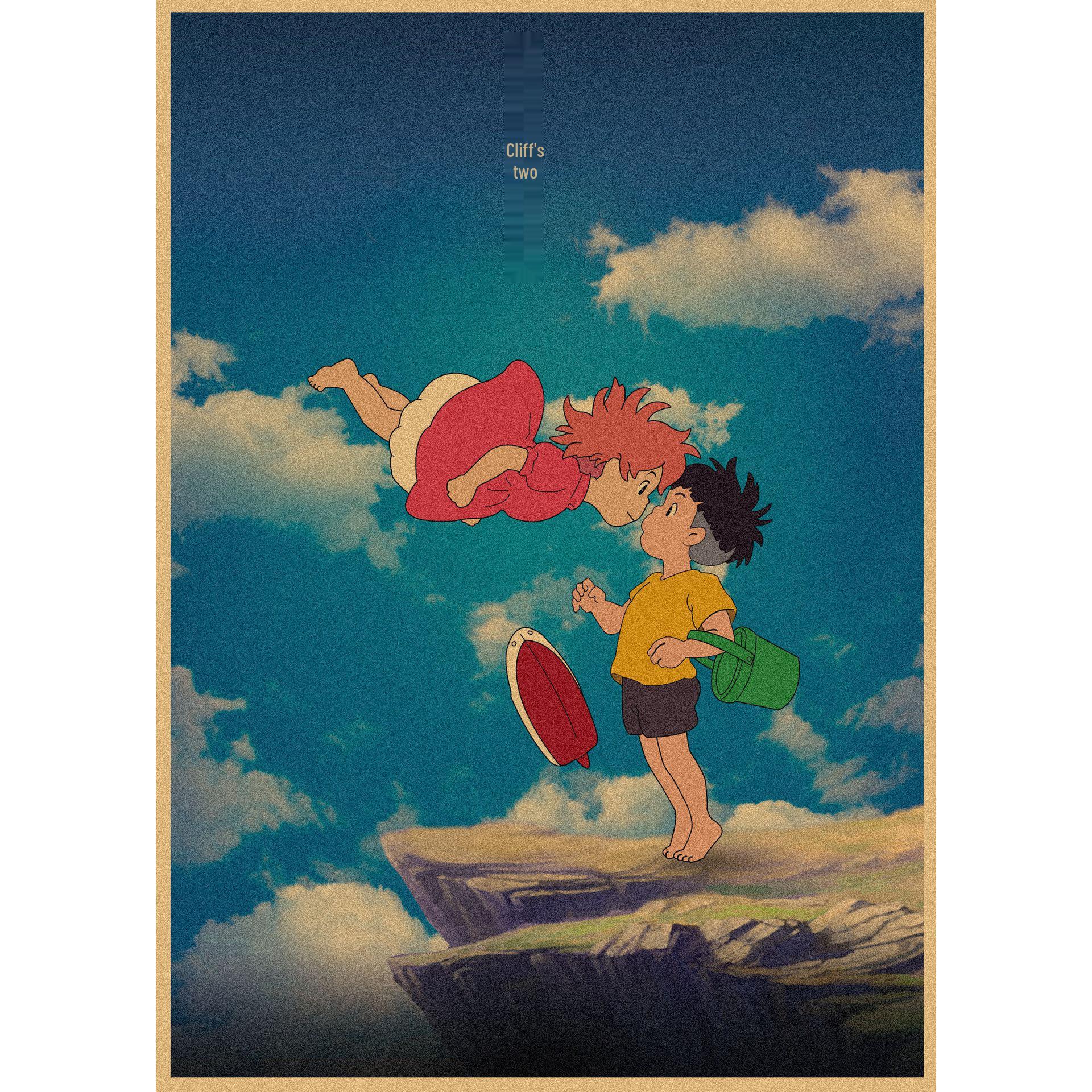 Ponyo on the Cliff by the Sea Retro Anime Kraft Paper Poster Mural 42X29.7cm
Ponyo on the Cliff by the Sea Retro Anime Kraft Paper Poster Mural 42X29.7cm