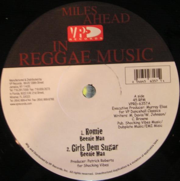12inch Record BEENIE MAN Romie Girls Dem Sugar VPRD6357 US Reggae Ska Dub Used
12inch Record BEENIE MAN Romie Girls Dem Sugar VPRD6357 US Reggae Ska Dub Used