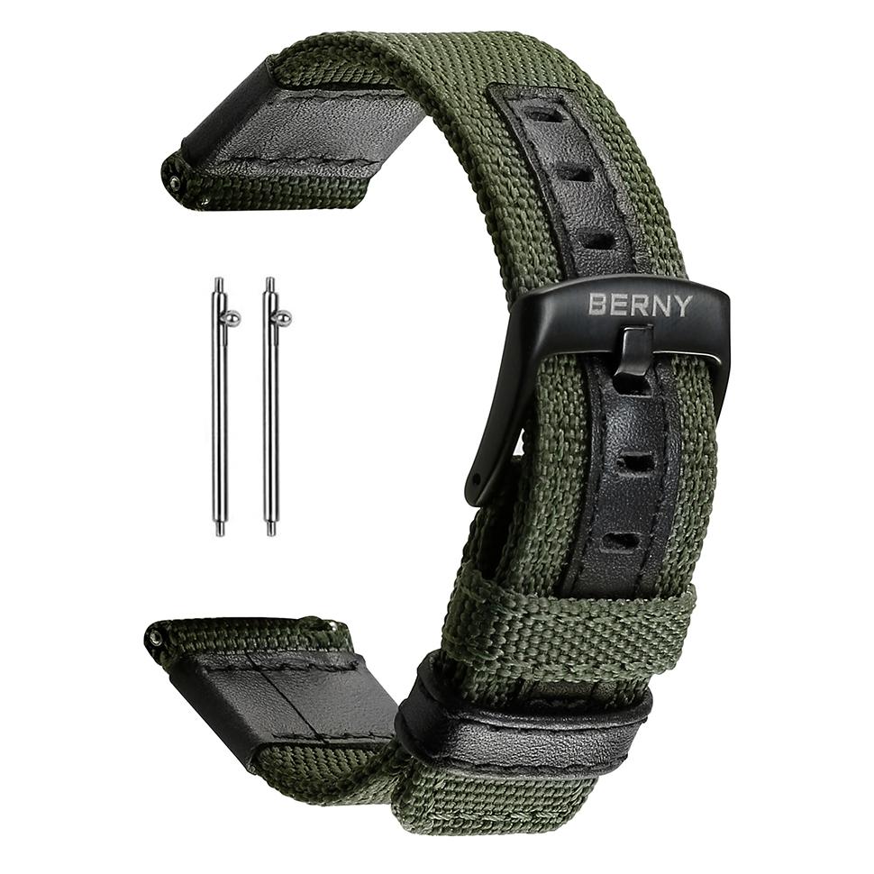 BERNY Нейлон Кожа Быстросъемные Ремешки для Часов Пряжка из Нержавеющей Стали Водонепроницаемые Аксессуары-Браслеты Стильный Ремешок для Часов для Мужчин 24mm зелёный
BERNY Нейлон Кожа Быстросъемные Ремешки для Часов Пряжка из Нержавеющей Стали Водонепроницаемые Аксессуары-Браслеты Стильный Ремешок для Часов для Мужчин 24mm зелёный