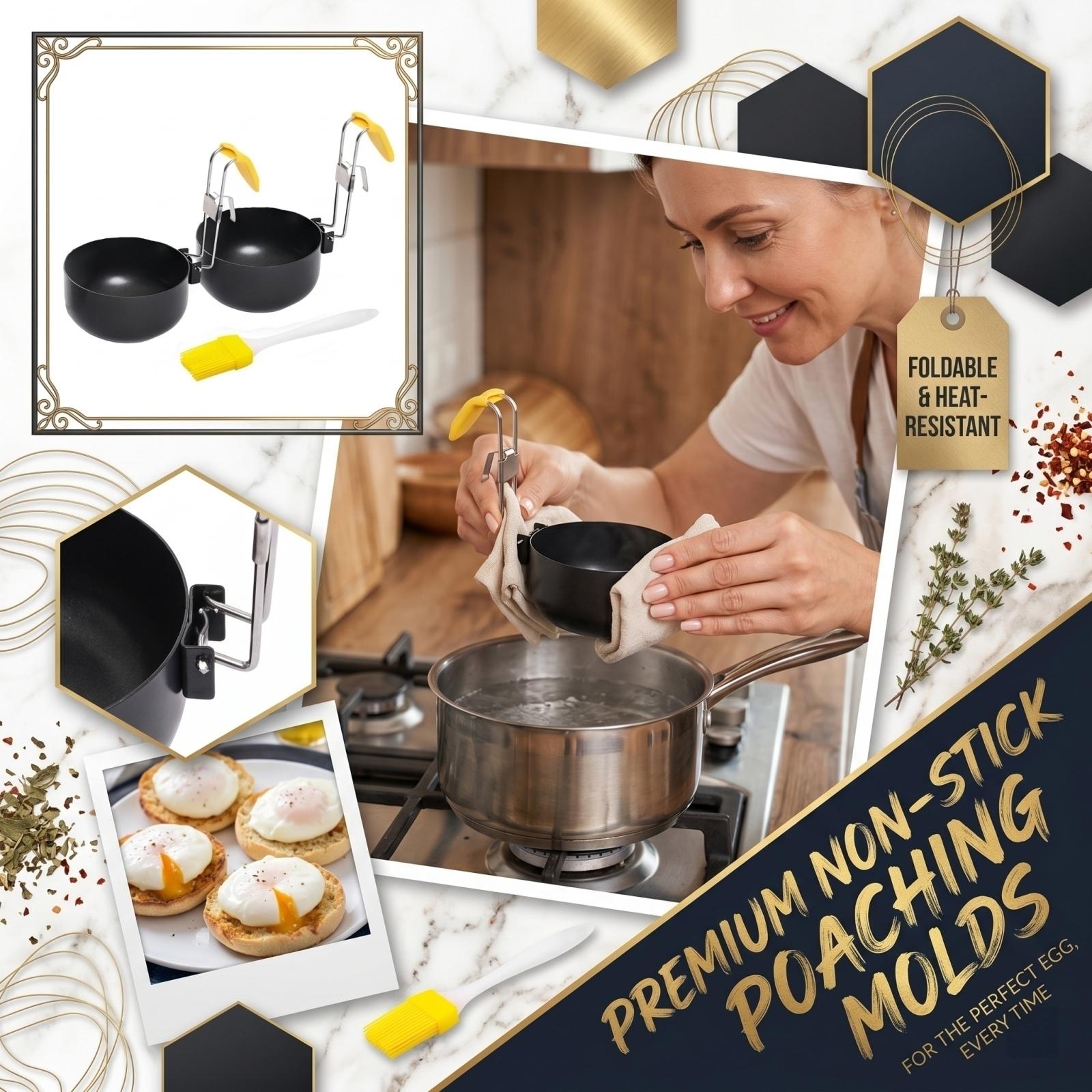 Foldable Ear Hook Non-Stick Heat-Resistant Circular Home Runny Water Ripple Egg Mold Steamer Egg Cooker Egg Poaching Spoon One Size чорний
Foldable Ear Hook Non-Stick Heat-Resistant Circular Home Runny Water Ripple Egg Mold Steamer Egg Cooker Egg Poaching Spoon One Size чорний