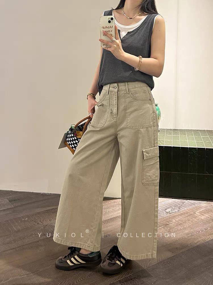 Women s High-Waisted Khaki Wide-Leg Pants - Loose Straight, Nine-Tenth Length, Spring 2026 Collection L легкие хаки
Women s High-Waisted Khaki Wide-Leg Pants - Loose Straight, Nine-Tenth Length, Spring 2026 Collection L легкие хаки