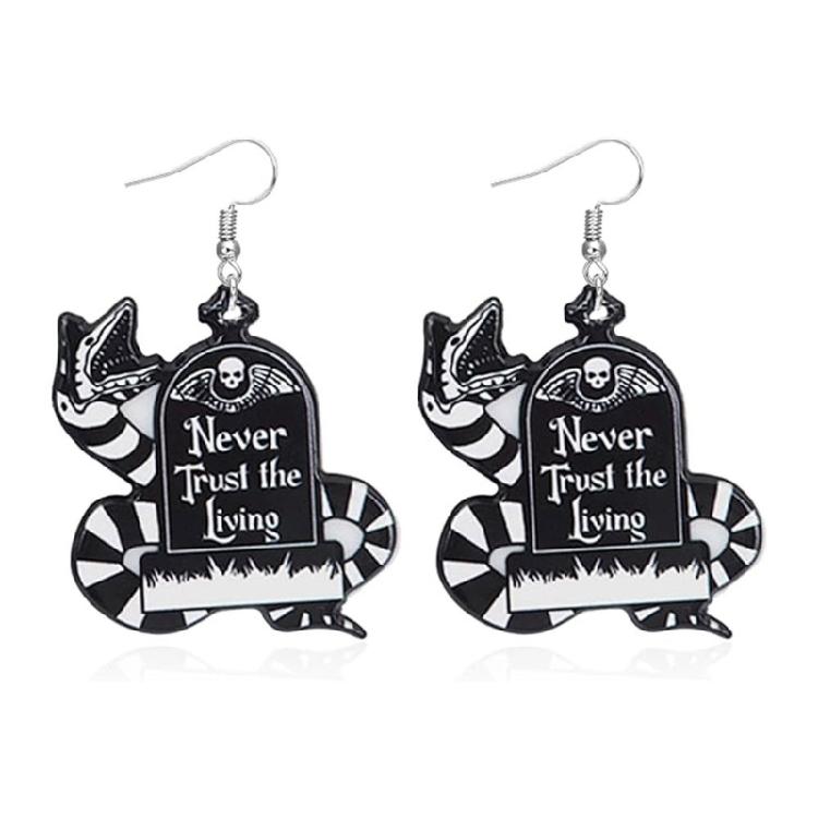 Dark Theme Earrings with Lettered Skull and Serpents Print Unique Gothic Style Acrylic Printed Dangle Ear Jewelry
Dark Theme Earrings with Lettered Skull and Serpents Print Unique Gothic Style Acrylic Printed Dangle Ear Jewelry