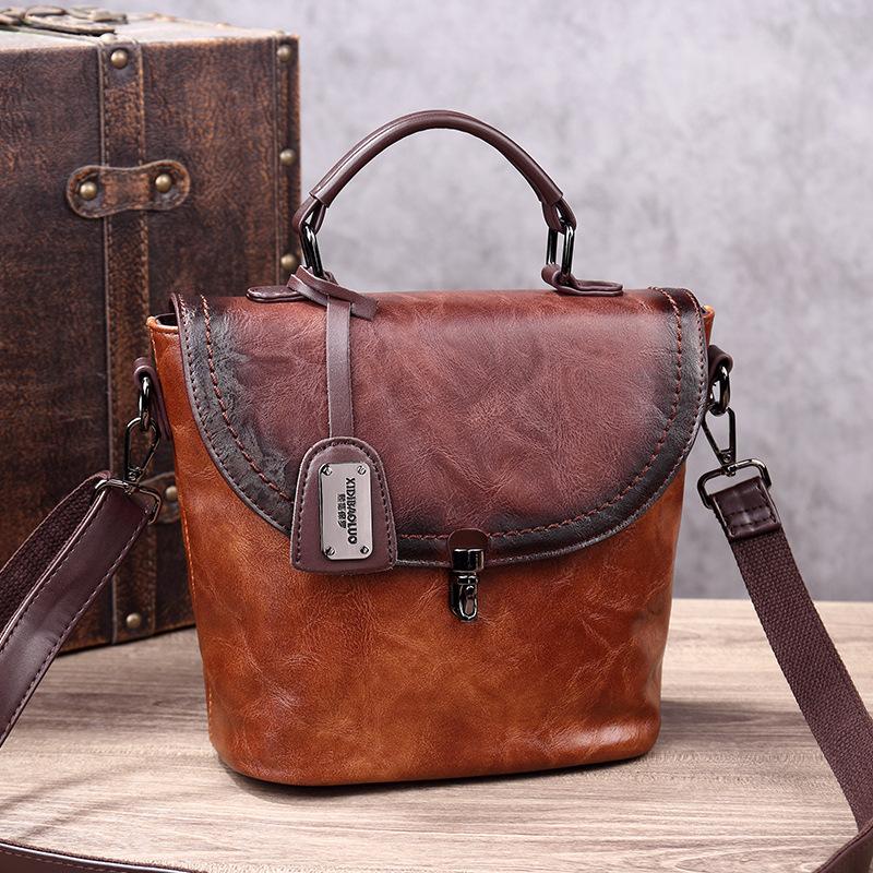 New Retro Leather Women Bag Small Handbag Art Bucket Bag Female Shoulder Messenger Bags Original Handmade темно-синього кольору
New Retro Leather Women Bag Small Handbag Art Bucket Bag Female Shoulder Messenger Bags Original Handmade темно-синього кольору