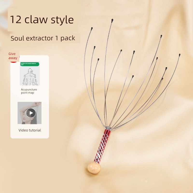 Soul Extractor 28-Claw Octopus Head Massager for Unblocking Meridians, Scratching Scalp, and Soul Extraction Tool White
Soul Extractor 28-Claw Octopus Head Massager for Unblocking Meridians, Scratching Scalp, and Soul Extraction Tool White