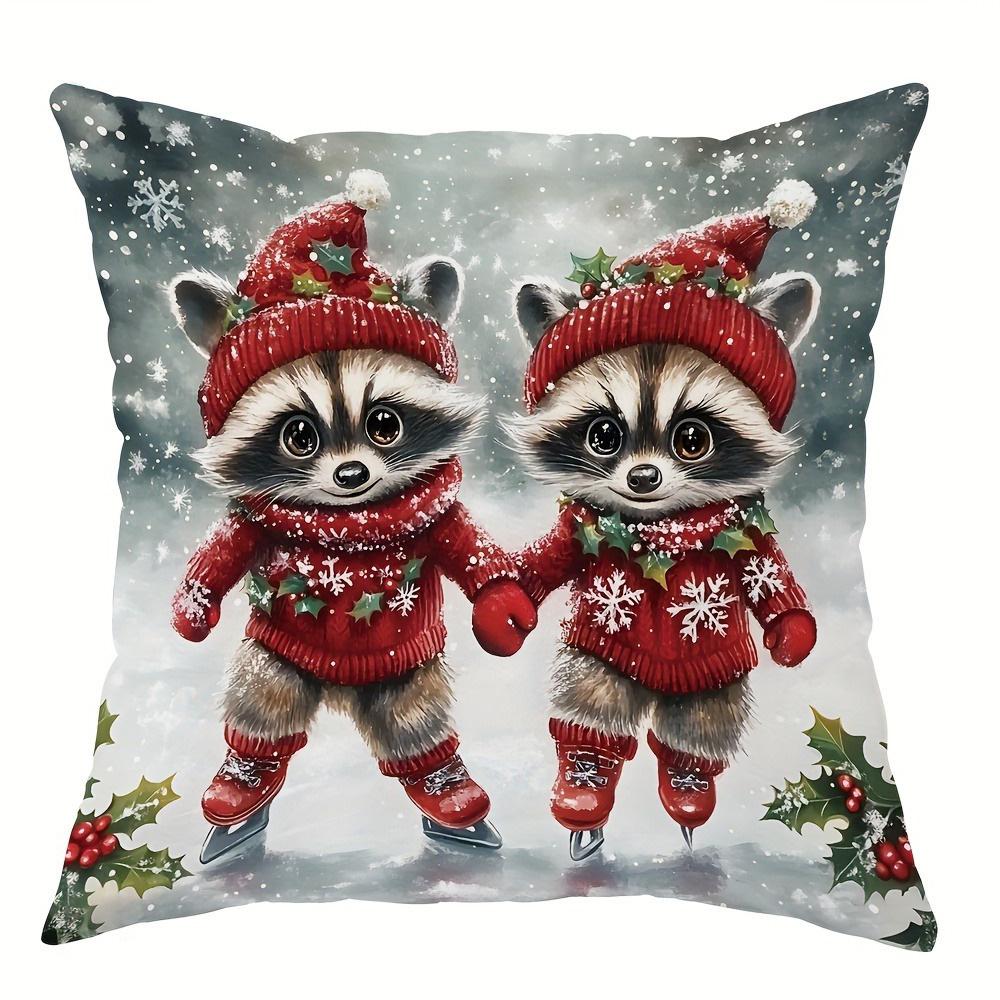 Christmas Pillowcases: Adorable Animal Skaters for Festive Home Decor sofas, bedroom pillow covers, holiday gifts 18x18Inch
Christmas Pillowcases: Adorable Animal Skaters for Festive Home Decor sofas, bedroom pillow covers, holiday gifts 18x18Inch