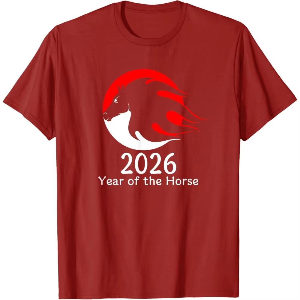 Year of The Horse 2026 Summer Mens Letter Horse Printed Round Neck Tshirt Street Neutral Casual 100 Cotton Soft Short Sleeve 4XL
Year of The Horse 2026 Summer Mens Letter Horse Printed Round Neck Tshirt Street Neutral Casual 100 Cotton Soft Short Sleeve 4XL