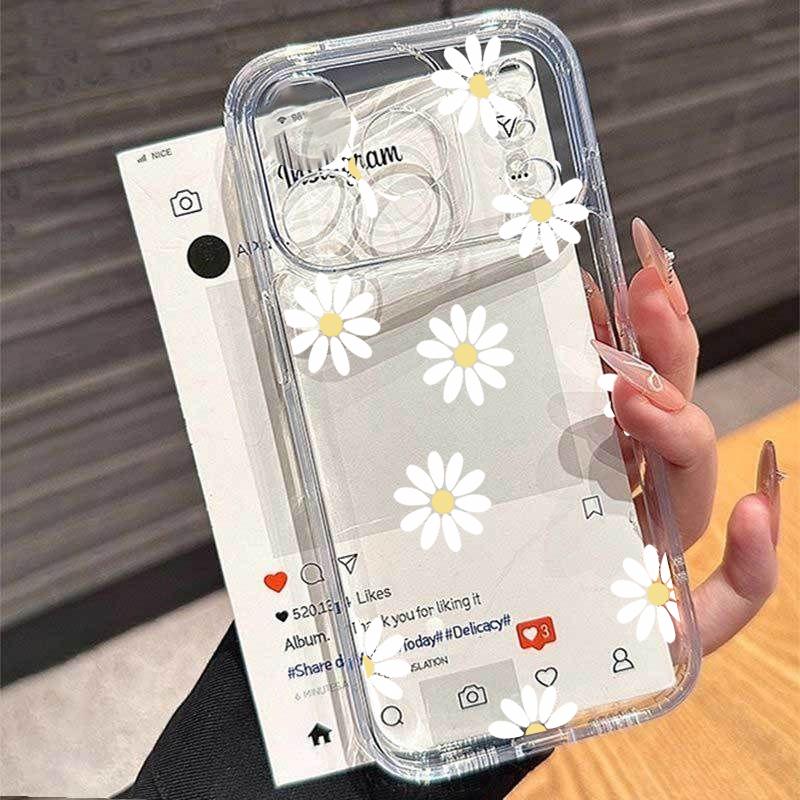 Cartoon Flower Pattern Clear Minimalism TPU Case For IPhone 17 Pro Max Air 11 15 12 14 13 16 Pro Max Plus 16e 17Pro Cute Cover For iPhone 16
Cartoon Flower Pattern Clear Minimalism TPU Case For IPhone 17 Pro Max Air 11 15 12 14 13 16 Pro Max Plus 16e 17Pro Cute Cover For iPhone 16