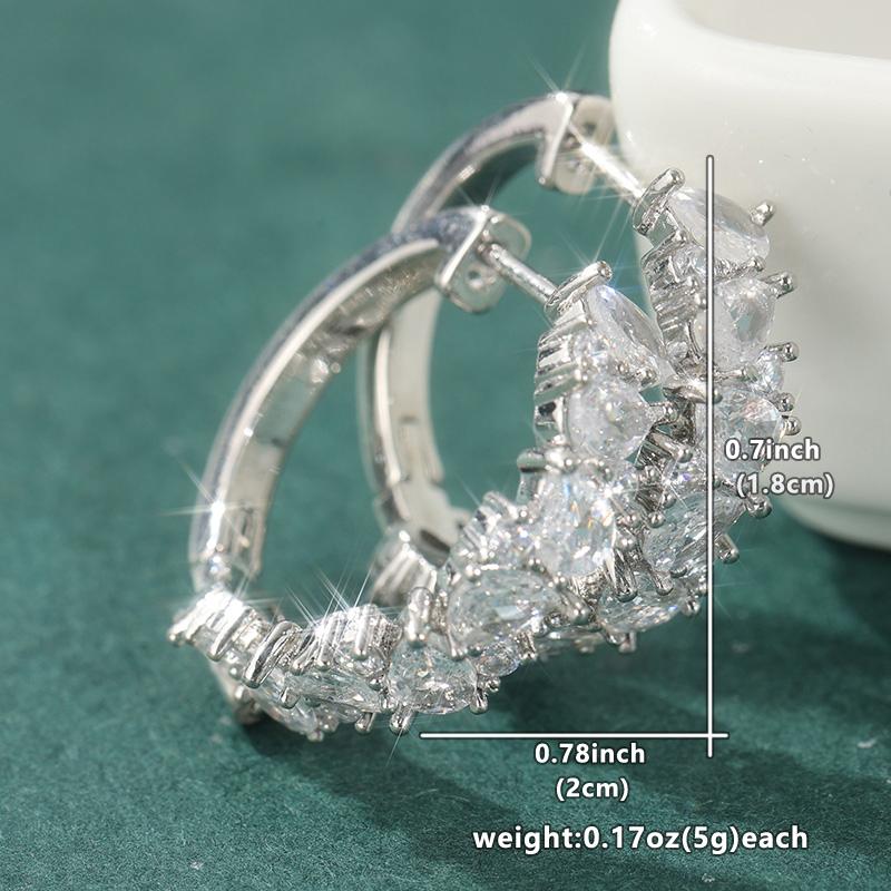 Fashion Gold Color White CZ Hoops Earrings Woman Water Droplet Party Daily Wear медный
Fashion Gold Color White CZ Hoops Earrings Woman Water Droplet Party Daily Wear медный