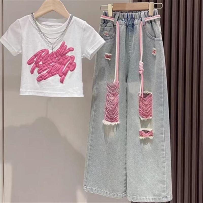 Комплект для девочек Летняя одежда Детская одежда Летние футболки Одежда для девочек Модные и стильные джинсы 170
Комплект для девочек Летняя одежда Детская одежда Летние футболки Одежда для девочек Модные и стильные джинсы 170