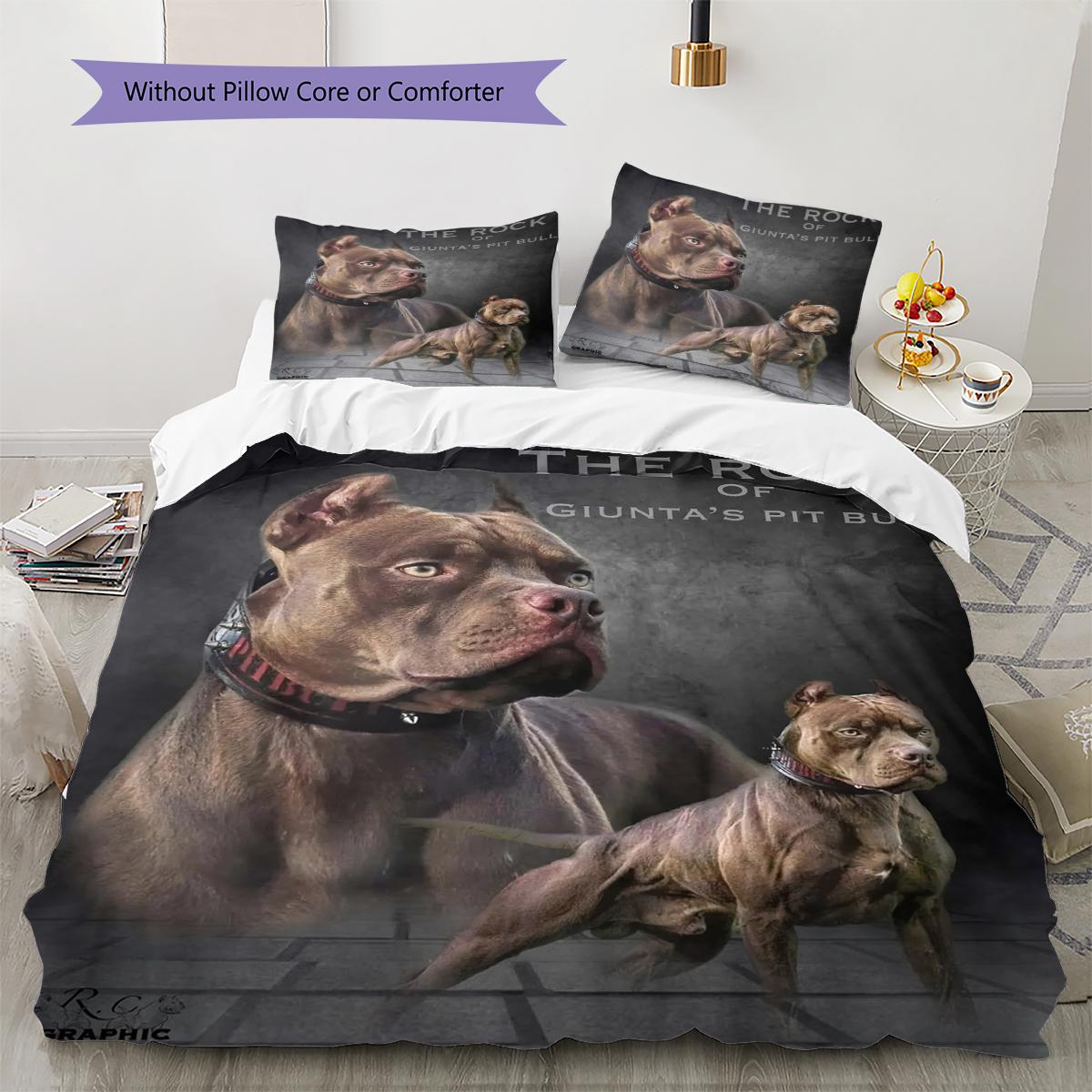 Pitbull Pattern Bedding Quilt Set Quilt Cover Pillowcase Home Decoration Birthday Gift (1 * duvet cover + 2 * pillowcase, without core) 155x200cm
Pitbull Pattern Bedding Quilt Set Quilt Cover Pillowcase Home Decoration Birthday Gift (1 * duvet cover + 2 * pillowcase, without core) 155x200cm