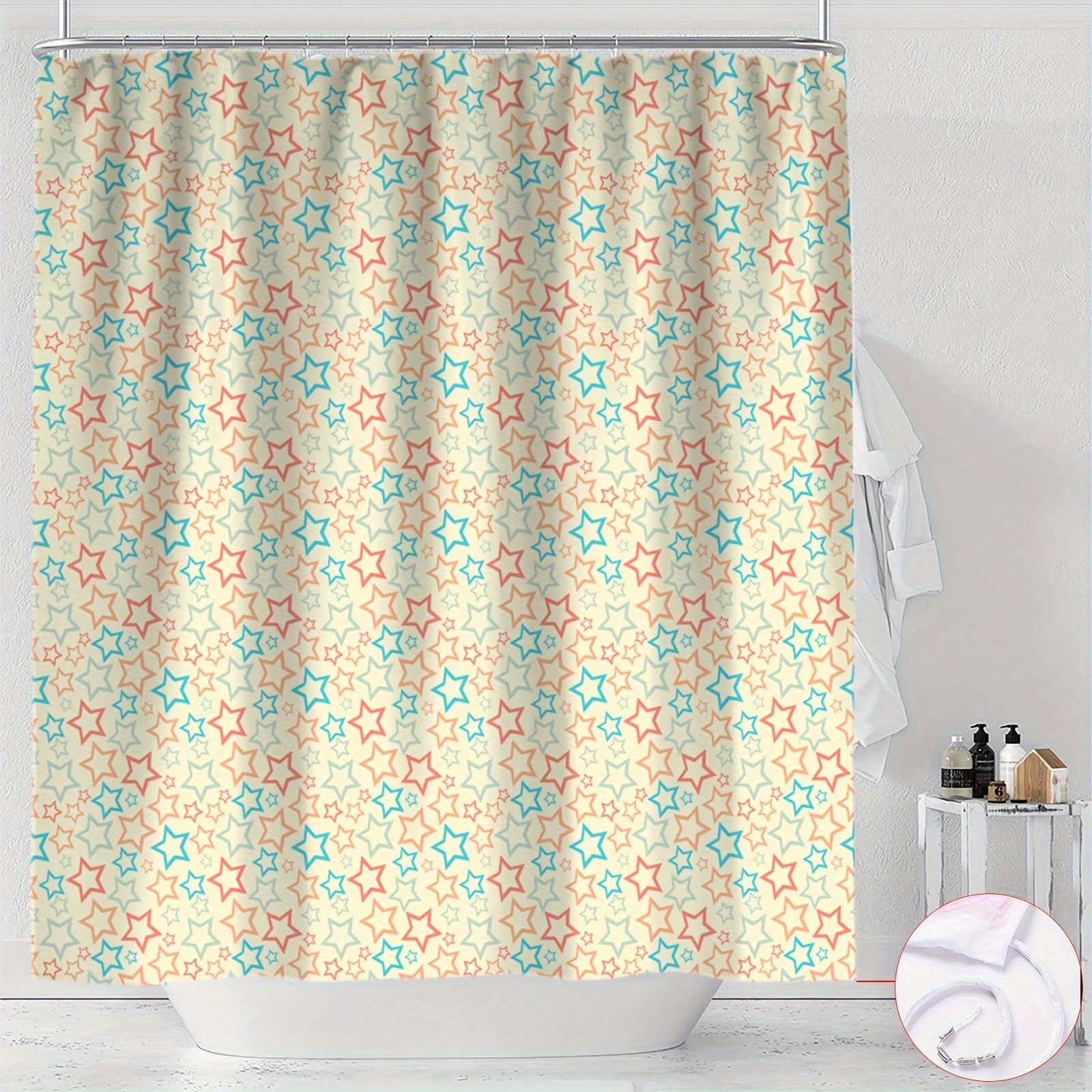 Colorful Five-Pointed Star Shower Curtain, Digital Printed, Reversible Polyester, Machine Washable, Free Hooks W60H190(CM)-1 Pcs
Colorful Five-Pointed Star Shower Curtain, Digital Printed, Reversible Polyester, Machine Washable, Free Hooks W60H190(CM)-1 Pcs