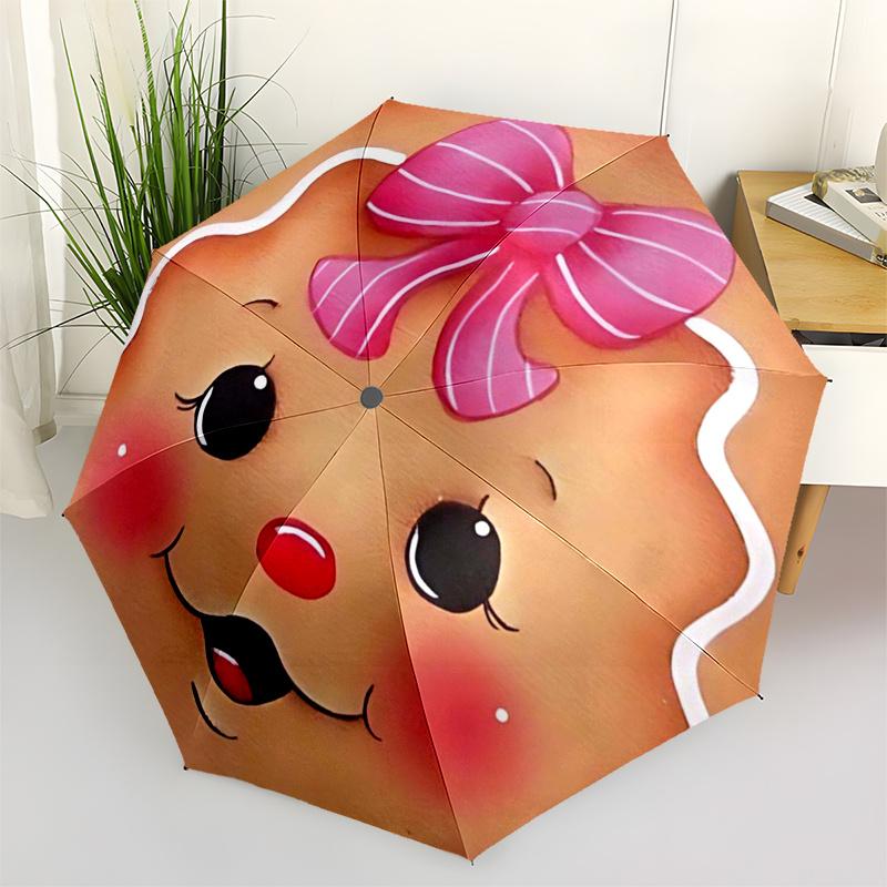 Gingerbread Man Themed Travel Umbrella-8 Ribs Automatic Opening and Closing, Portable Folding Design, Compact and Stylish Umbrella Suitable
Gingerbread Man Themed Travel Umbrella-8 Ribs Automatic Opening and Closing, Portable Folding Design, Compact and Stylish Umbrella Suitable