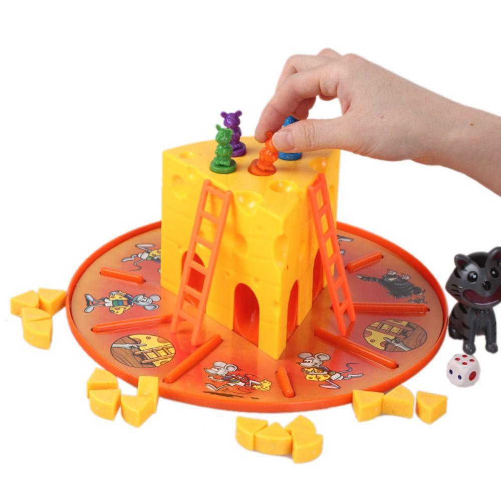 Multiplayer Cake Cheese Board Games Plastic Cat and Mouse Cheese Game Logical Thinking Training 1set
Multiplayer Cake Cheese Board Games Plastic Cat and Mouse Cheese Game Logical Thinking Training 1set