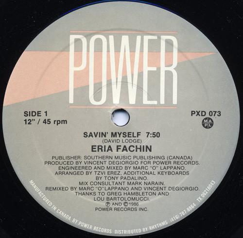 12inch Record ERIA FACHIN - Savin Myself PXD073 Power Records 1986 Canada Dance & Electronica Used
12inch Record ERIA FACHIN - Savin Myself PXD073 Power Records 1986 Canada Dance & Electronica Used