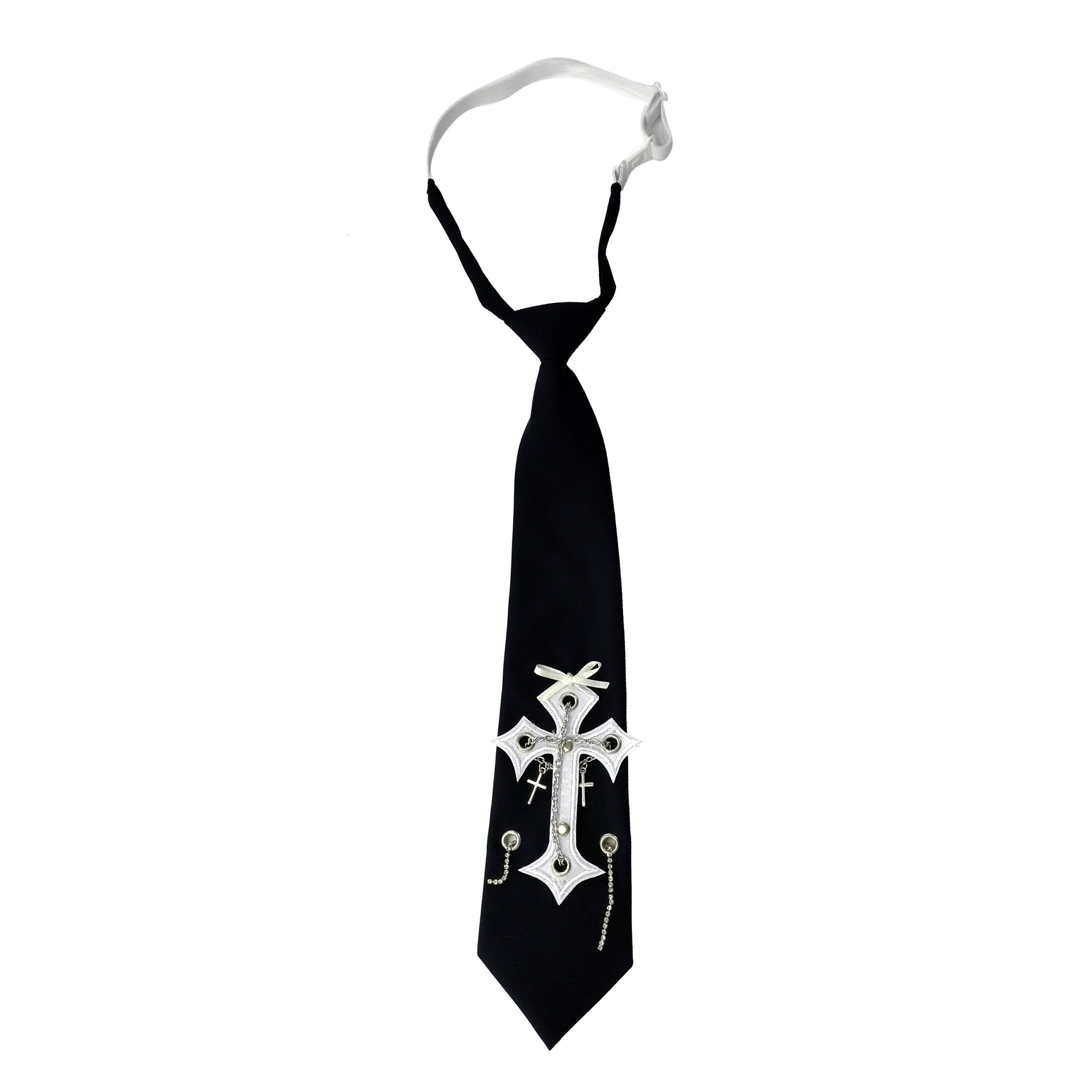 Punk Style Versatile Cool Necktie Original Tie White Cross Gothic Tie for Men Shirts Necktie for Women чёрный
Punk Style Versatile Cool Necktie Original Tie White Cross Gothic Tie for Men Shirts Necktie for Women чёрный