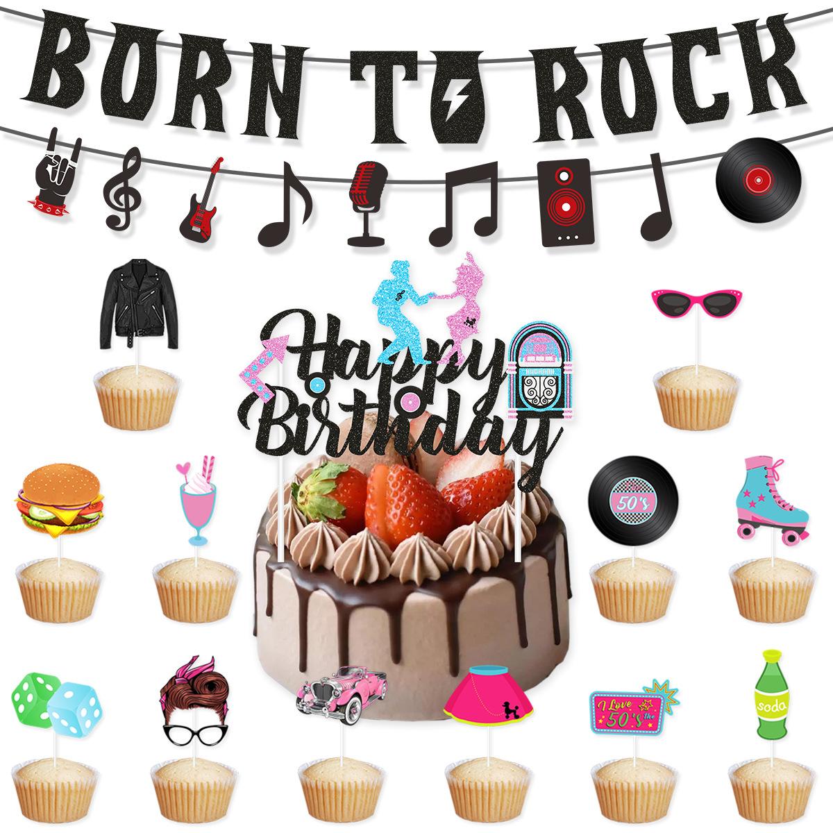 1950S Rock 1950S Themed Party Decoration Flag Cake Plug Honeycomb Ornament Set 1950s set two
1950S Rock 1950S Themed Party Decoration Flag Cake Plug Honeycomb Ornament Set 1950s set two