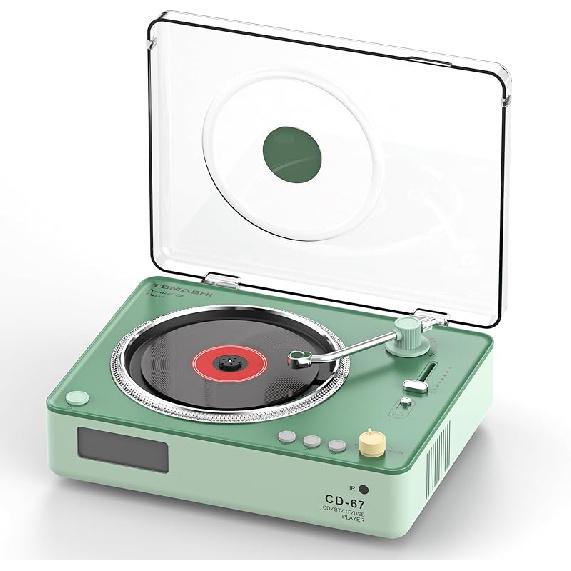 Портативний CD-програвач Бумбокс Bluetooth, 40-мм Динамік, РК-дисплей, USB-порт, Слот для SD-карти зелений
Портативний CD-програвач Бумбокс Bluetooth, 40-мм Динамік, РК-дисплей, USB-порт, Слот для SD-карти зелений