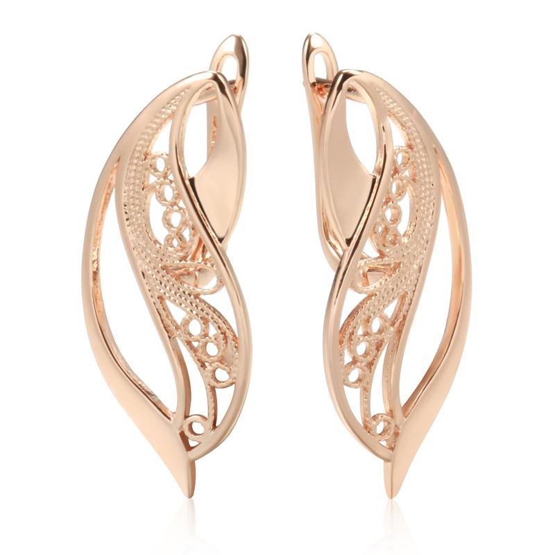 New Trend Glossy Dangle Earring For Women Rose Gold Color Unusual Hollow Ethnic Bride Drop Earrings Daily Fine Jewelry
New Trend Glossy Dangle Earring For Women Rose Gold Color Unusual Hollow Ethnic Bride Drop Earrings Daily Fine Jewelry