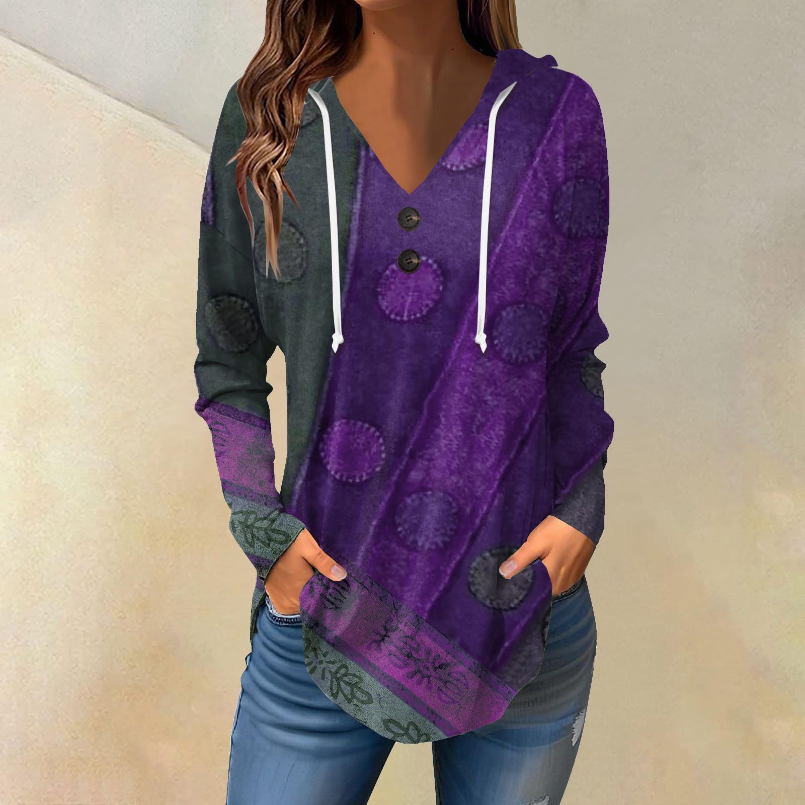 Женские повседневные модные однотонные толстовки с капюшоном на пуговицах и длинными рукавами с V-образным вырезом L фиолетовый
Женские повседневные модные однотонные толстовки с капюшоном на пуговицах и длинными рукавами с V-образным вырезом L фиолетовый