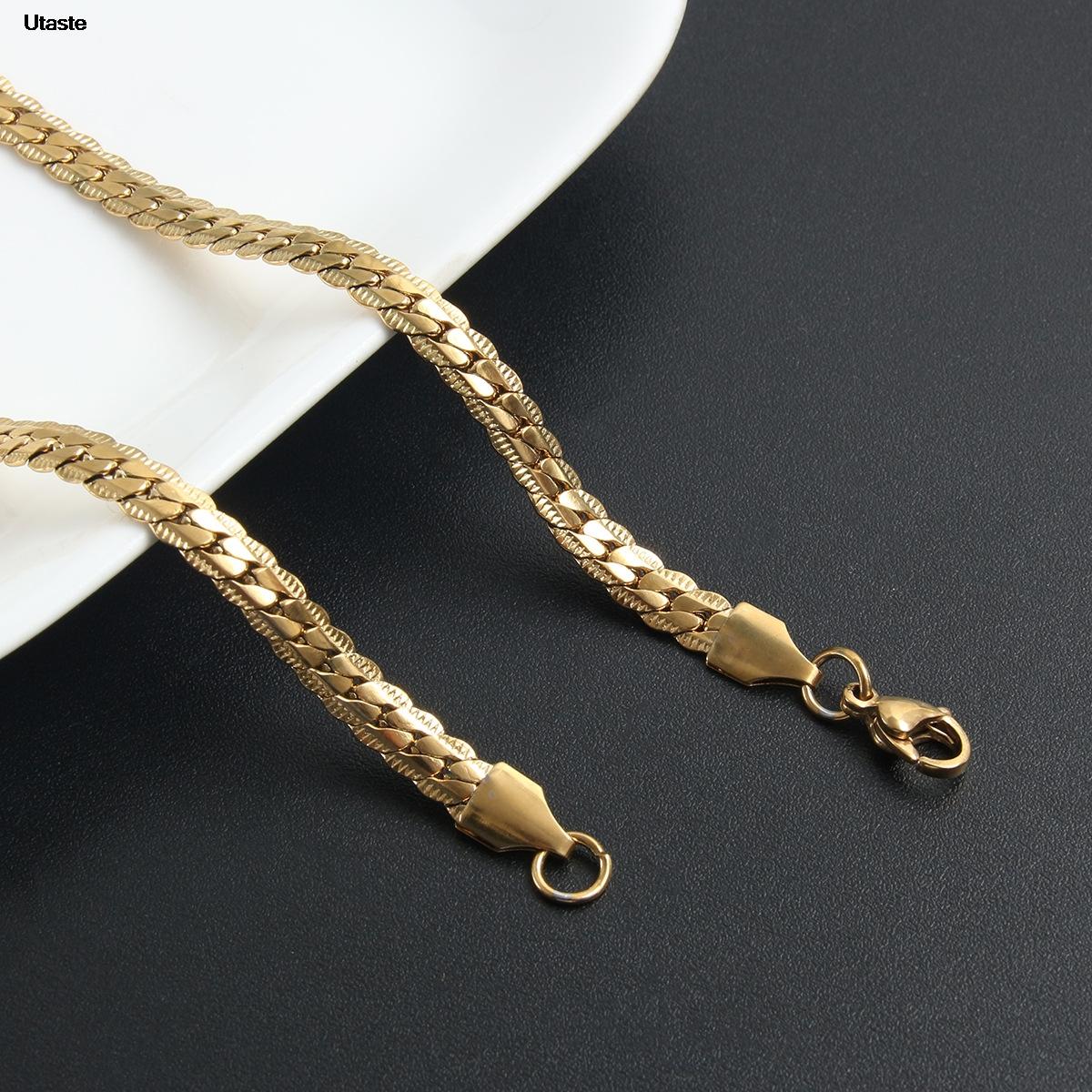 20-60cm 5mm Copper Color luxury brand design noble Necklace Chain For Woman Men Fashion Wedding Engagement Zircon 4mm Width&18inch 45cm Long мідний
20-60cm 5mm Copper Color luxury brand design noble Necklace Chain For Woman Men Fashion Wedding Engagement Zircon 4mm Width&18inch 45cm Long мідний