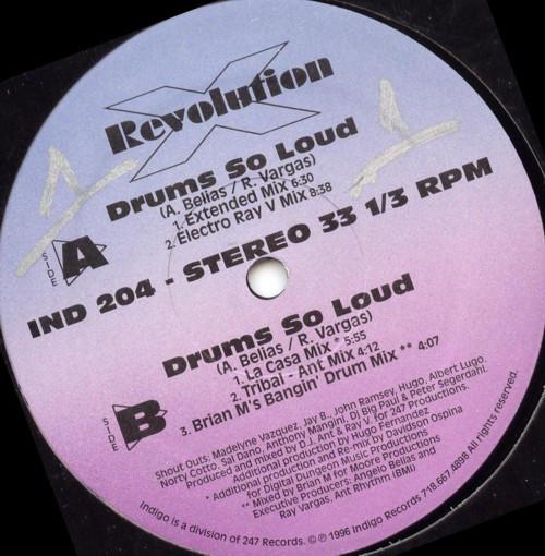 12inch Record REVOLUTION X - Drums So Loud IND204 Indigo 1996 UK Dance & Electronica Used
12inch Record REVOLUTION X - Drums So Loud IND204 Indigo 1996 UK Dance & Electronica Used