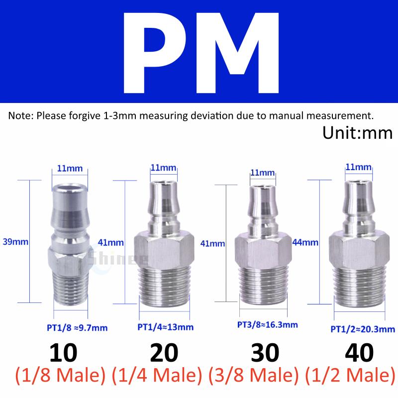 Pneumatic Fitting 304 Stainless C Type Self-locking Quick Coupling Connector For Air Compressor PP SP SM PH PF 20/30/40 SMV SMY 10
Pneumatic Fitting 304 Stainless C Type Self-locking Quick Coupling Connector For Air Compressor PP SP SM PH PF 20/30/40 SMV SMY 10