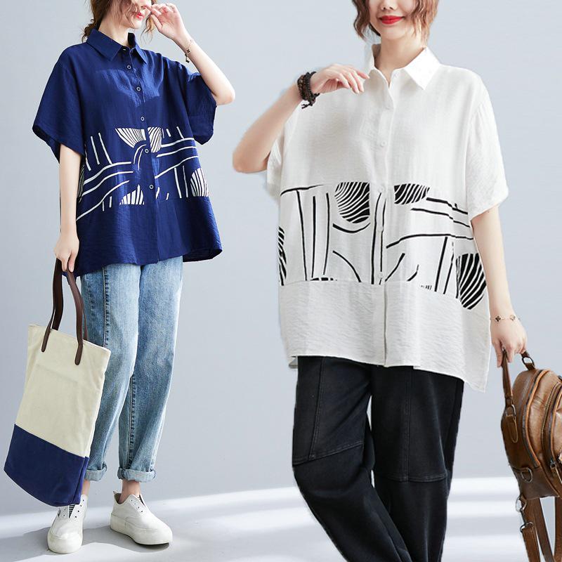 2025 Summer Women s Plus Size Cotton Linen Patchwork Short Sleeve Lapel Printed Shirt One Size
2025 Summer Women s Plus Size Cotton Linen Patchwork Short Sleeve Lapel Printed Shirt One Size
