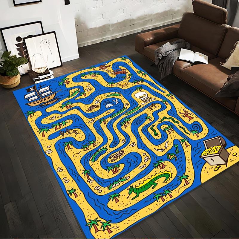 Pirate Treasure Map Pattern Carpet for Kids Room with Bright Colors Suitable for use as an anti-slip for living room bedroom sofas 40x60cm( 15x23in )
Pirate Treasure Map Pattern Carpet for Kids Room with Bright Colors Suitable for use as an anti-slip for living room bedroom sofas 40x60cm( 15x23in )