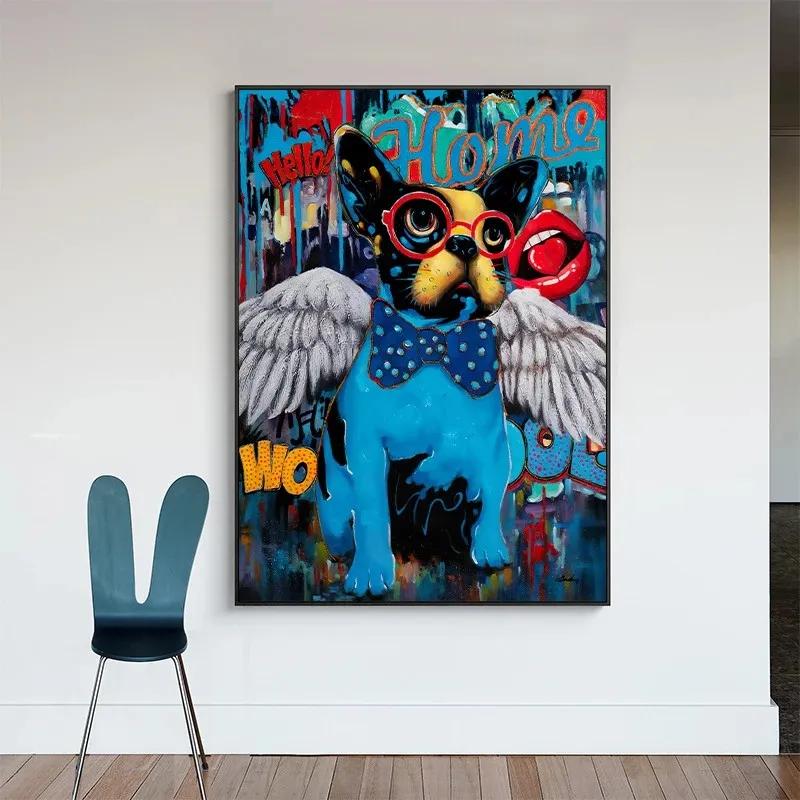 Poster Dog with Glasses Graffiti Art Canvas Print Painting Cartoon Animal Wall Pictrue Room Home Decor
Poster Dog with Glasses Graffiti Art Canvas Print Painting Cartoon Animal Wall Pictrue Room Home Decor