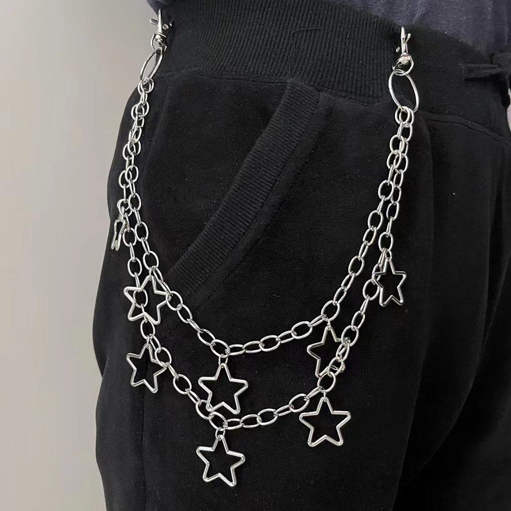Star Pendant Metal Pants Chain Women Men Hip Hop Multilayer Pendant Star Chain Chain For Bag Ta P1Y9 Silvery-One size
Star Pendant Metal Pants Chain Women Men Hip Hop Multilayer Pendant Star Chain Chain For Bag Ta P1Y9 Silvery-One size