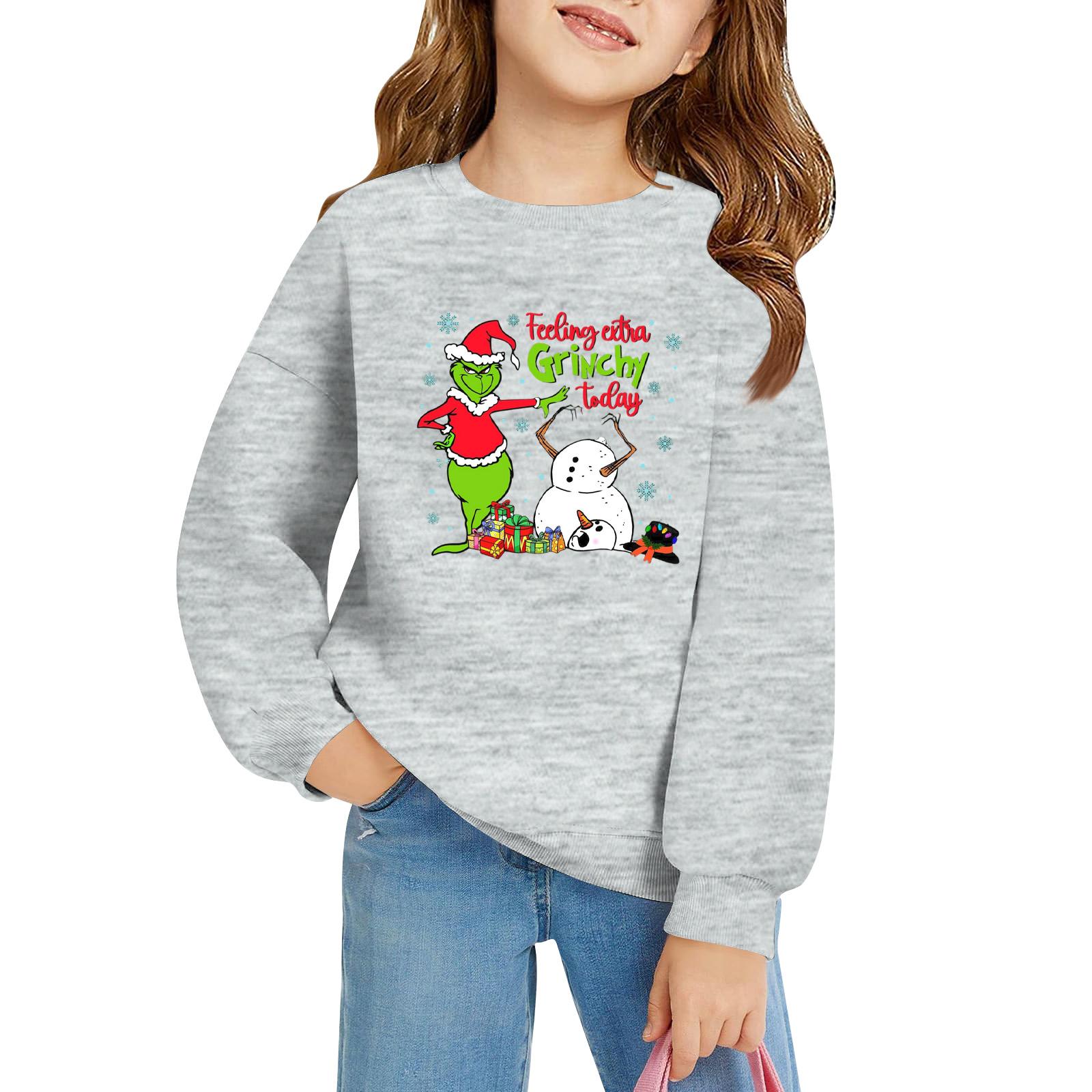 Kids Long Sleeve Loose Fit Pullover Sweatshirt Christmas Themed Printed Crew Neck Holiday Sweater for Children 120
Kids Long Sleeve Loose Fit Pullover Sweatshirt Christmas Themed Printed Crew Neck Holiday Sweater for Children 120