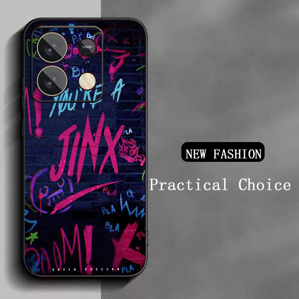 Fashion cool Arcane JinX pattern Phone Case For Redmi Note 14 13 12 11 Pro Plus S 5G 14C A3 Soft Black Phone Cover Redmi 13C 5G
Fashion cool Arcane JinX pattern Phone Case For Redmi Note 14 13 12 11 Pro Plus S 5G 14C A3 Soft Black Phone Cover Redmi 13C 5G