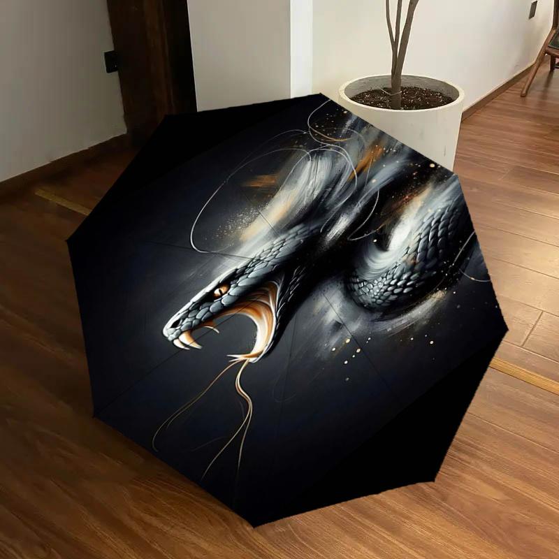 Black Snake Artwork Automatic Opening/Closing Umbrella - Portable Folding Design with 8-Bone Iron Frame, Perfect for Outdoor Use, Festive Gi
Black Snake Artwork Automatic Opening/Closing Umbrella - Portable Folding Design with 8-Bone Iron Frame, Perfect for Outdoor Use, Festive Gi