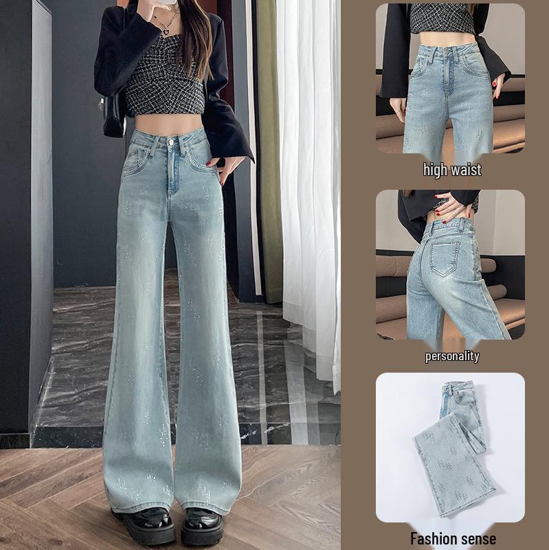 High Waist Micro Flare Jeans for Women, Slimming Design with Hot Drill Details, Spring/Autumn 2025 Collection 2XL
High Waist Micro Flare Jeans for Women, Slimming Design with Hot Drill Details, Spring/Autumn 2025 Collection 2XL