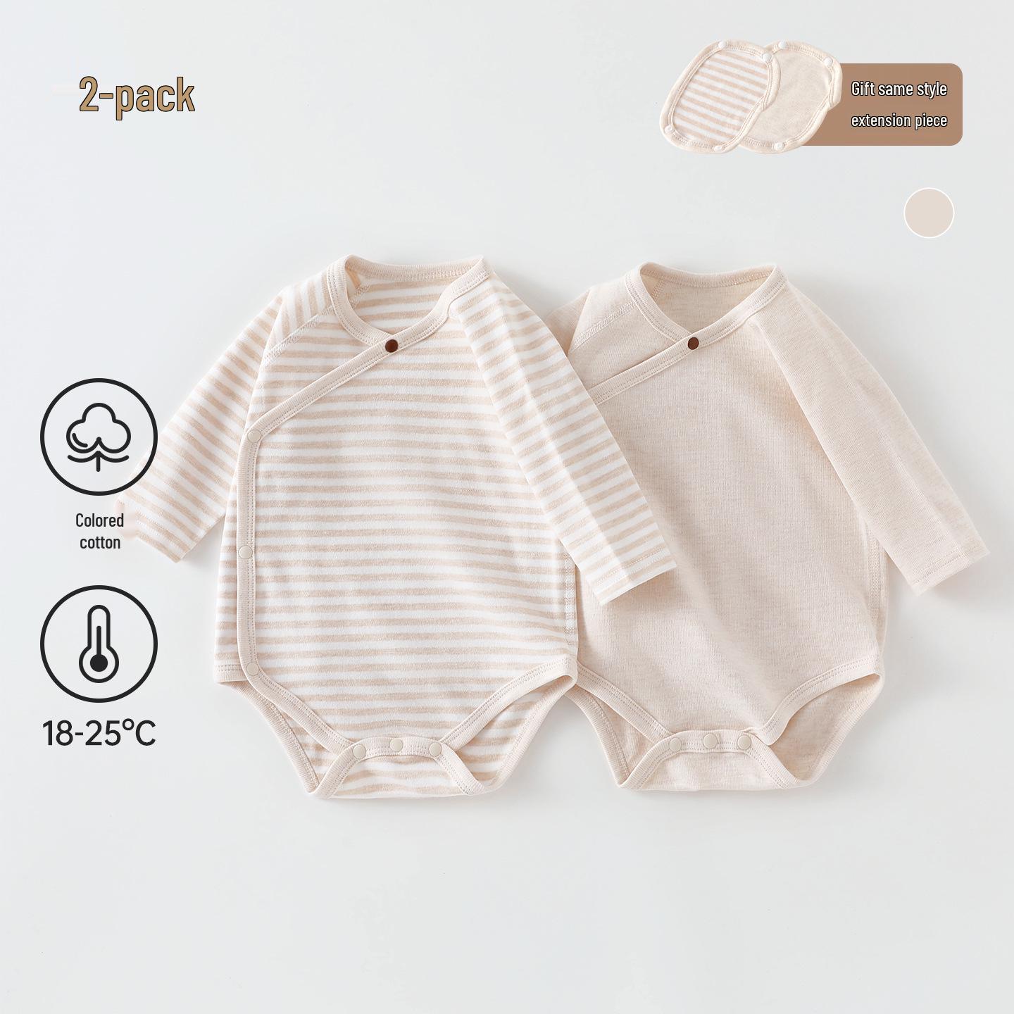 Autumn/Winter Baby 3-Piece Set: Long-Sleeve Snap Crotch Onesie, Triangle Romper, & Class A Extension Piece. 59 (8-11 lbs)
Autumn/Winter Baby 3-Piece Set: Long-Sleeve Snap Crotch Onesie, Triangle Romper, & Class A Extension Piece. 59 (8-11 lbs)