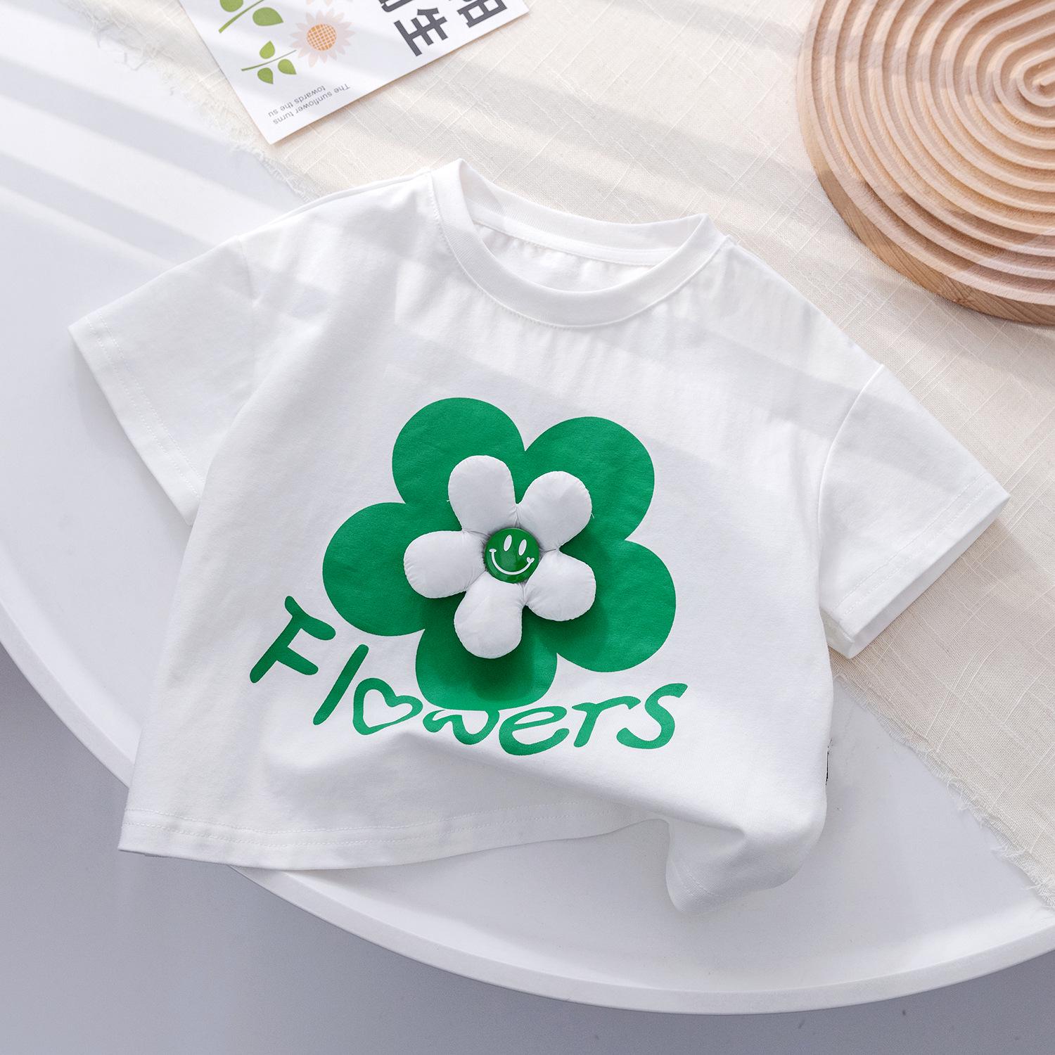 Girls Summer 2024 Short-Sleeved Cotton T-Shirt with 3D Floral Design - Fashionable for Toddlers & Kids 130 cm білий
Girls Summer 2024 Short-Sleeved Cotton T-Shirt with 3D Floral Design - Fashionable for Toddlers & Kids 130 cm білий