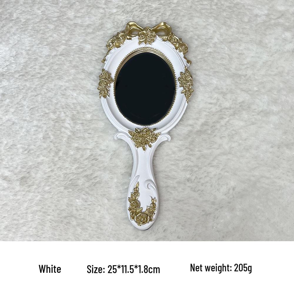 European Retro Handheld Makeup Mirror: Portable Single-Sided Mirror, Perfect for Students and Beauty Salons білий
European Retro Handheld Makeup Mirror: Portable Single-Sided Mirror, Perfect for Students and Beauty Salons білий
